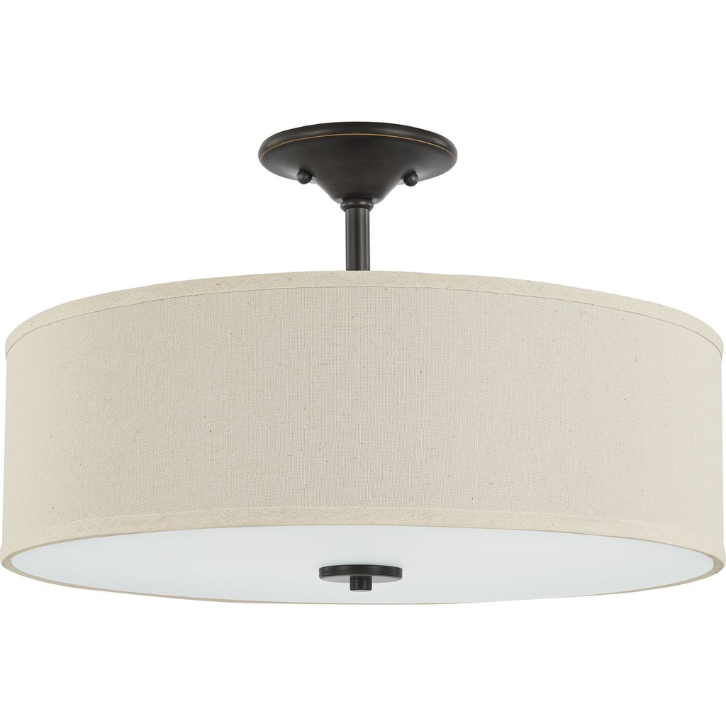 Progress P350168-020 Inspire Collection Antique Bronze Three-Light 18" Semi-Flush Mount Product image for Progress P350168-020 Inspire Collection Antique Bronze Three-Light 18" Semi-Flush Mount