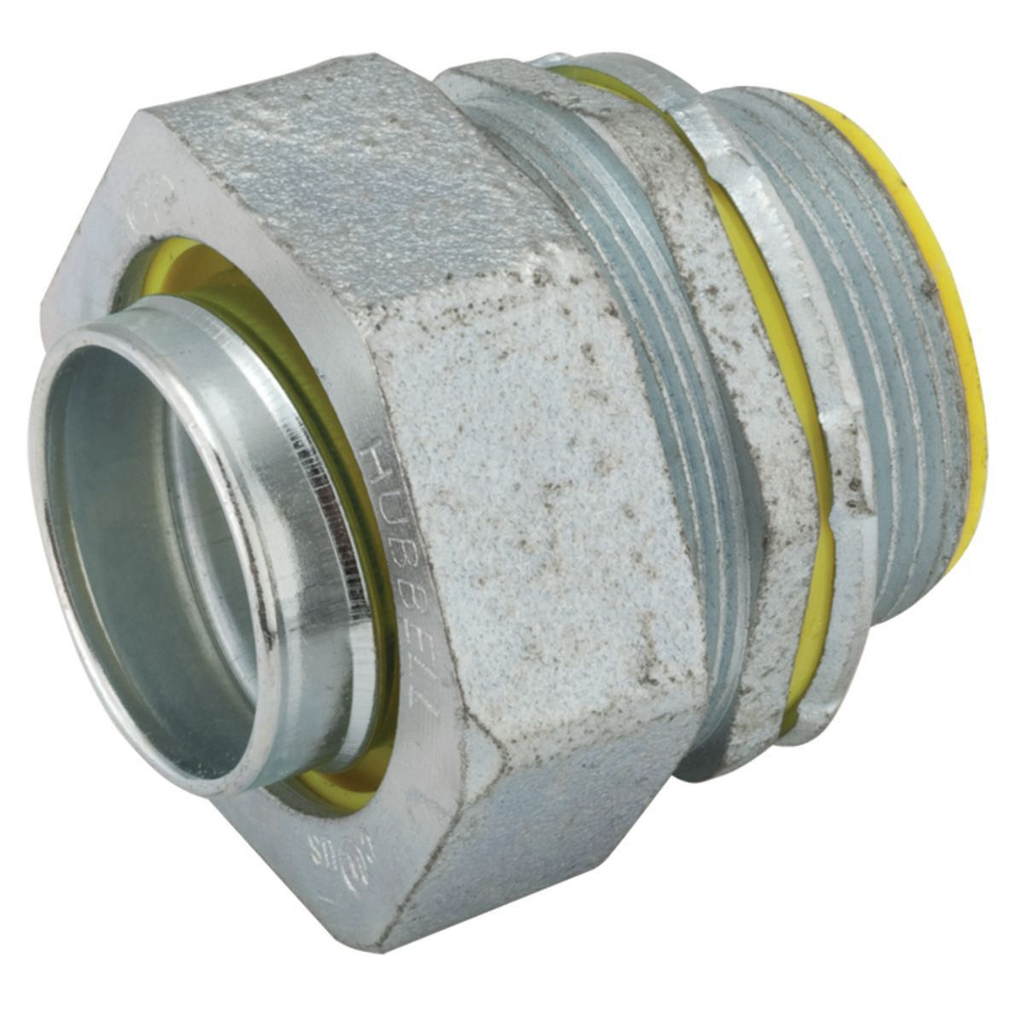 Product image for Raco 3515RAC 1-1/4" Straight Liquidtight Connector, Insulated, Malleable Iron