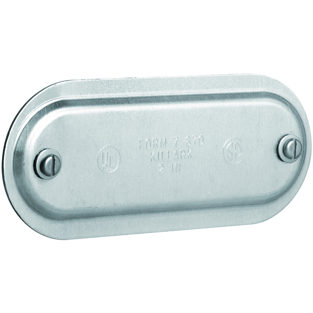 Product image for Killark 670SA 2" Stamp Aluminum Form 7 Conduit Cover