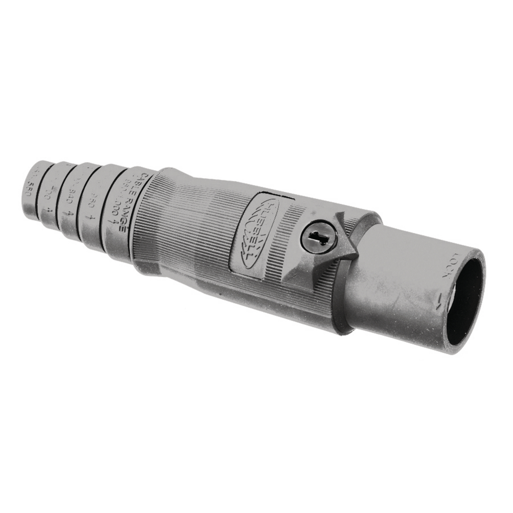 Product image for Hubbell HBL400MGY Single Pole, 400A Male Plug, GRAY