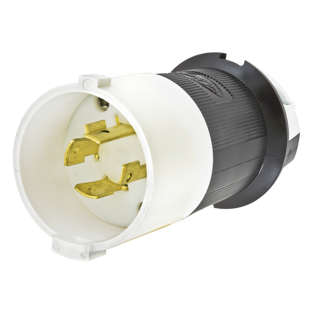 Hubbell HBL2431S 20 Amp 480 Volt 3-Pole 4-Wire NEMA L16-20P Black and White Locking Plug Product image for Hubbell HBL2431S 20 Amp 480 Volt 3-Pole 4-Wire NEMA L16-20P Black and White Locking Plug