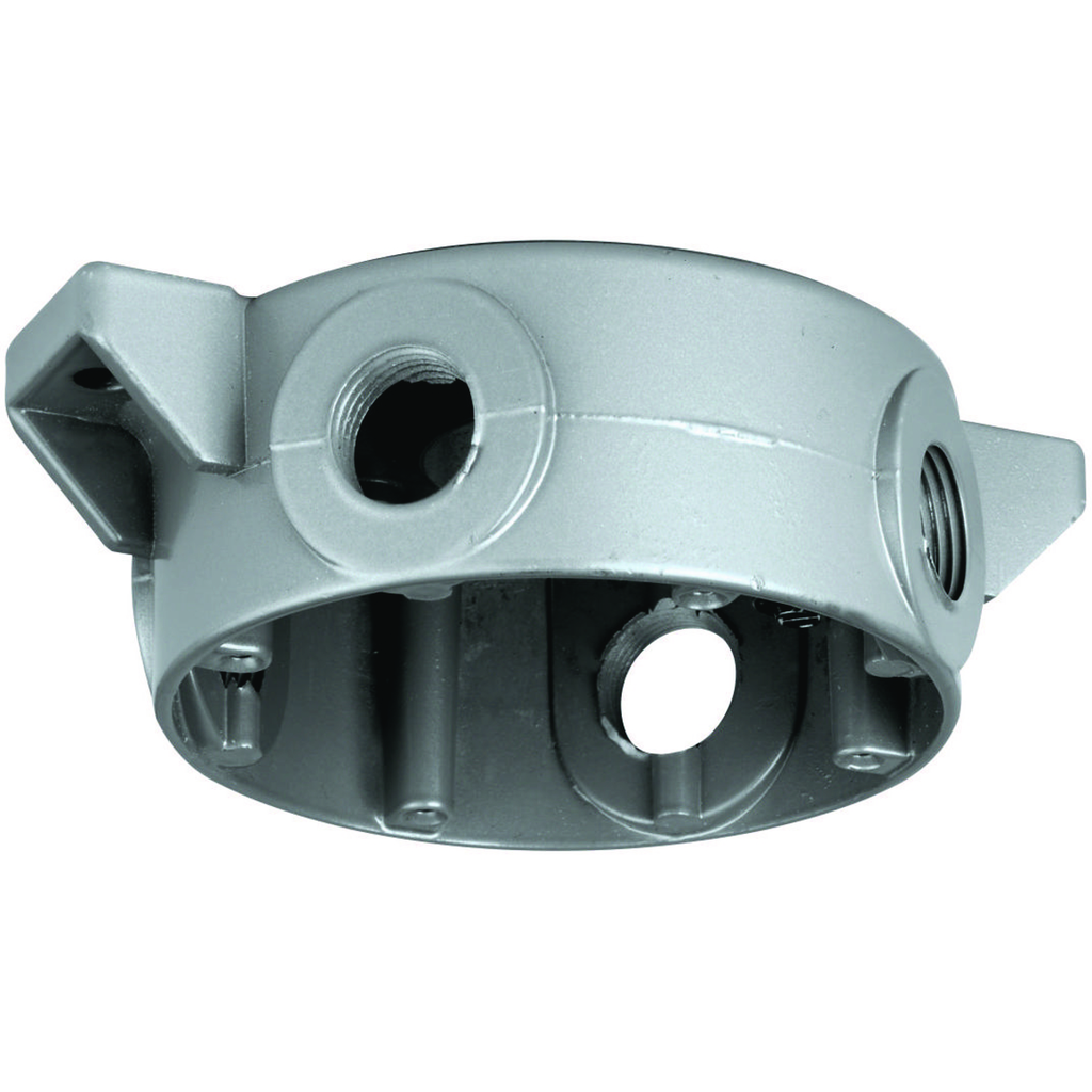 Product image for Killark VBC-2 V Series - V Splice Box - Ceiling Mount With Three Close-Up Plugs - Hub Size 3/4 In