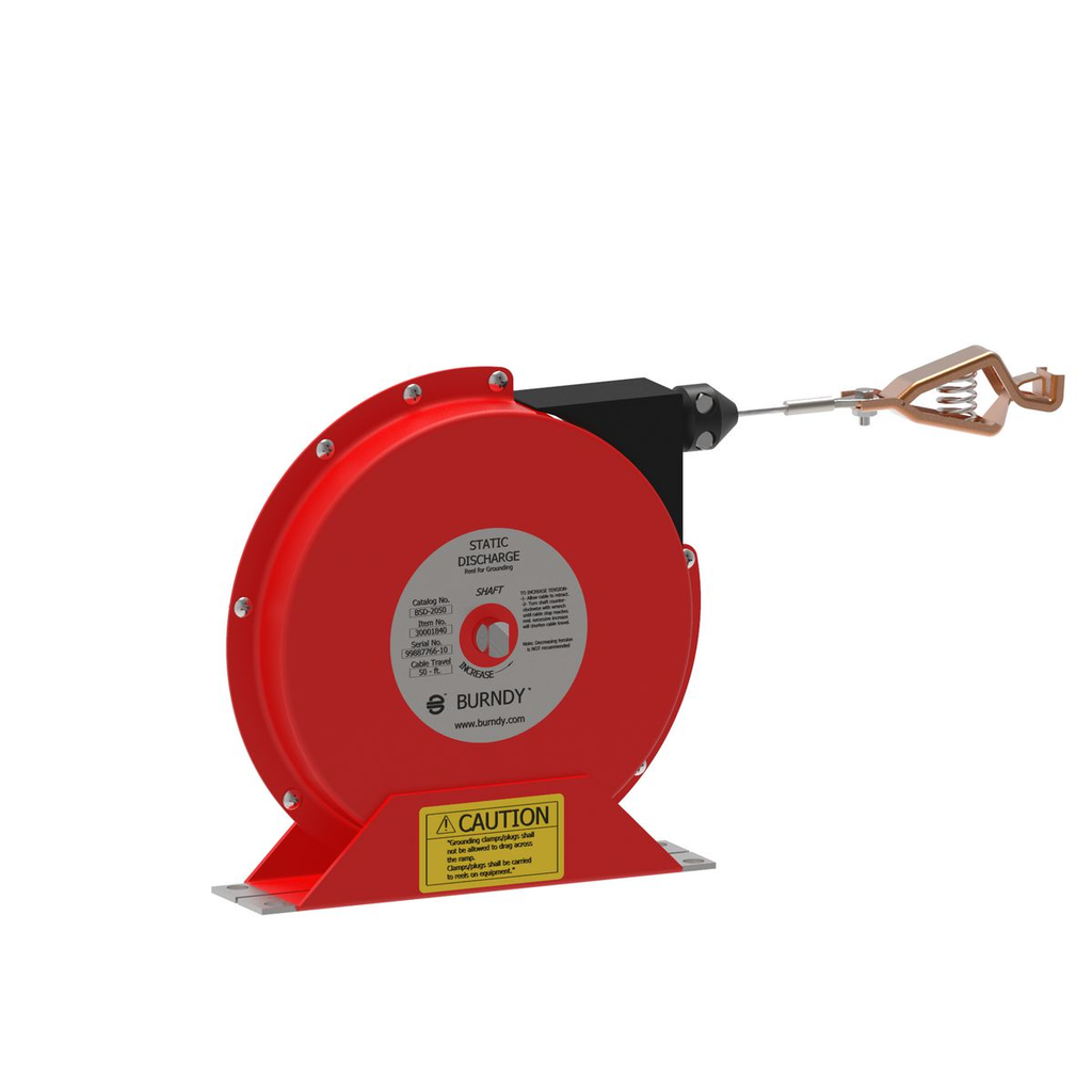 Product image for Burndy BSD2050 Static Discharge Reels, Heavy Duty, Cable Length: 50 Feet