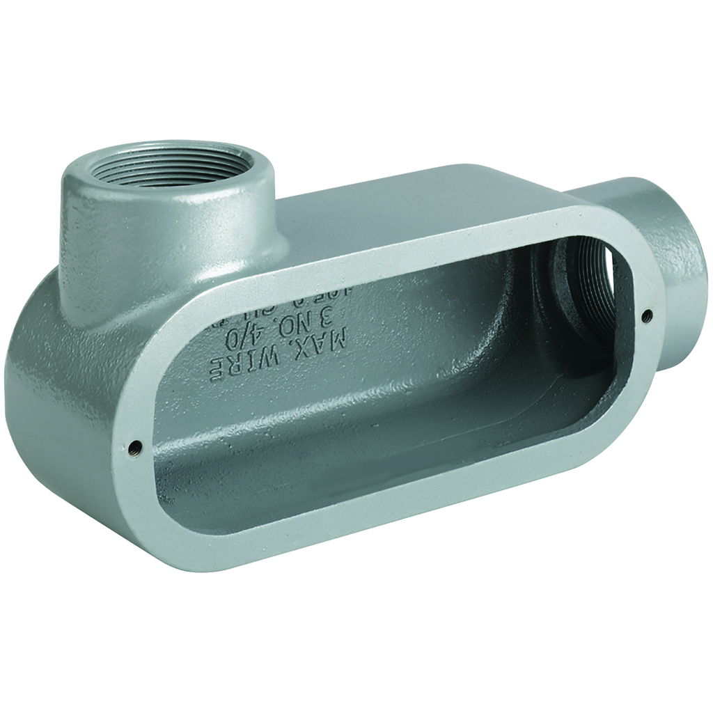 Product image for Hubbell Electrical Systems LL448 1-1/4 Inch Gray Iron Type LL Conduit Body
