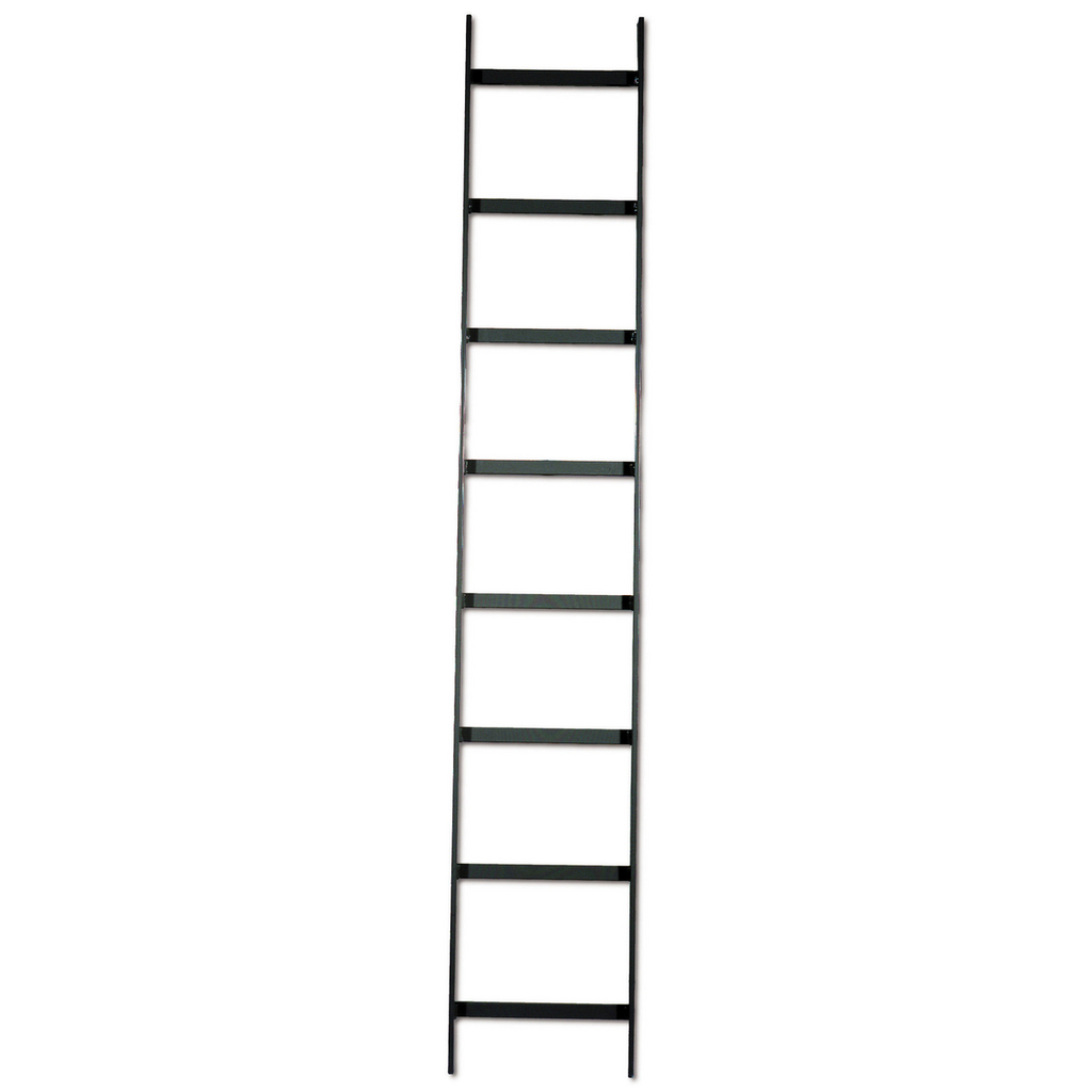 Product image for Hubbell Wiring Devices HLS1012B 10 Foot x 12 Inch Black Straight Section Ladder Tray