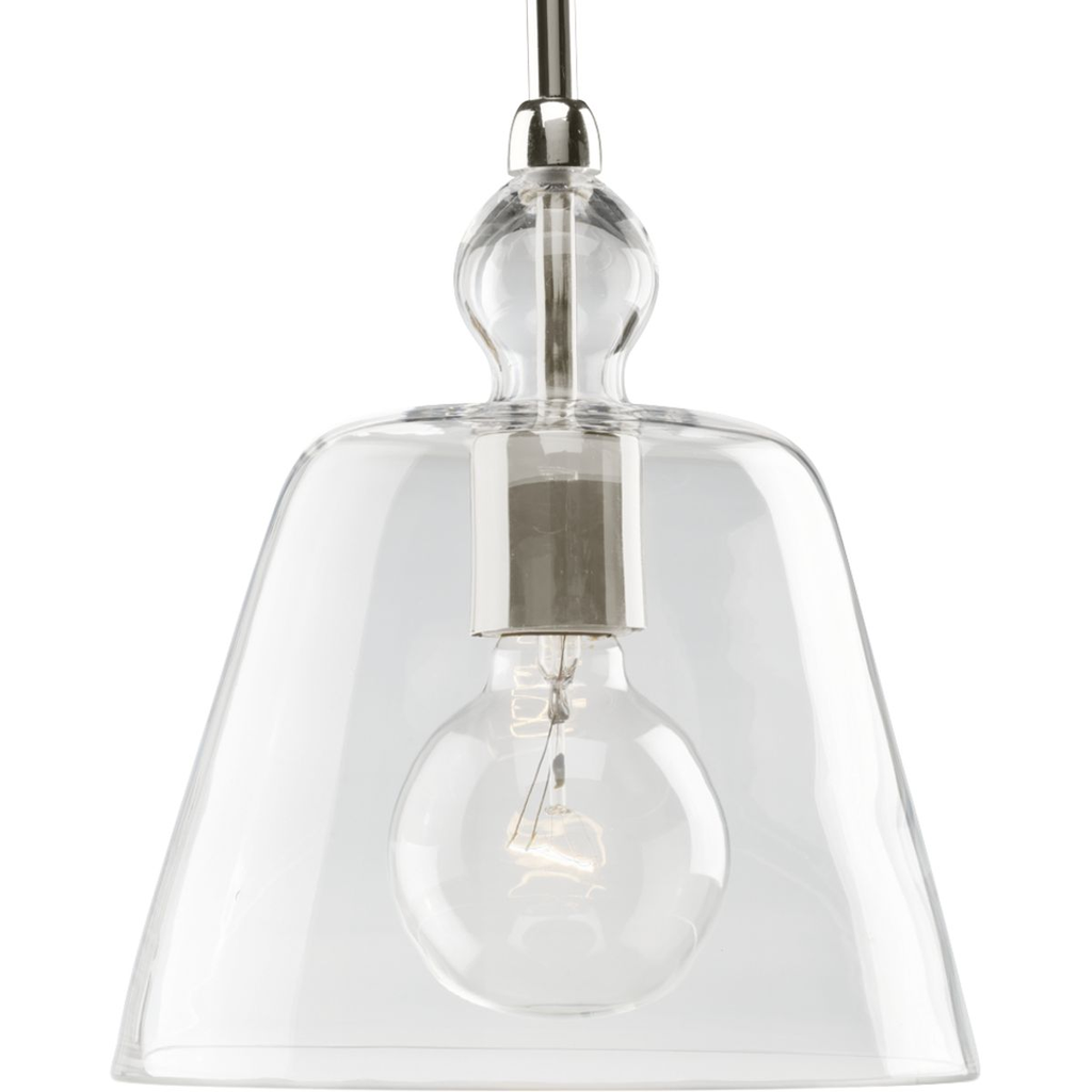 Progress P5184-104 Clear Glass One-Light Polished Nickel Coastal Mini-Pendant Light Product image for Progress P5184-104 Clear Glass One-Light Polished Nickel Coastal Mini-Pendant Light