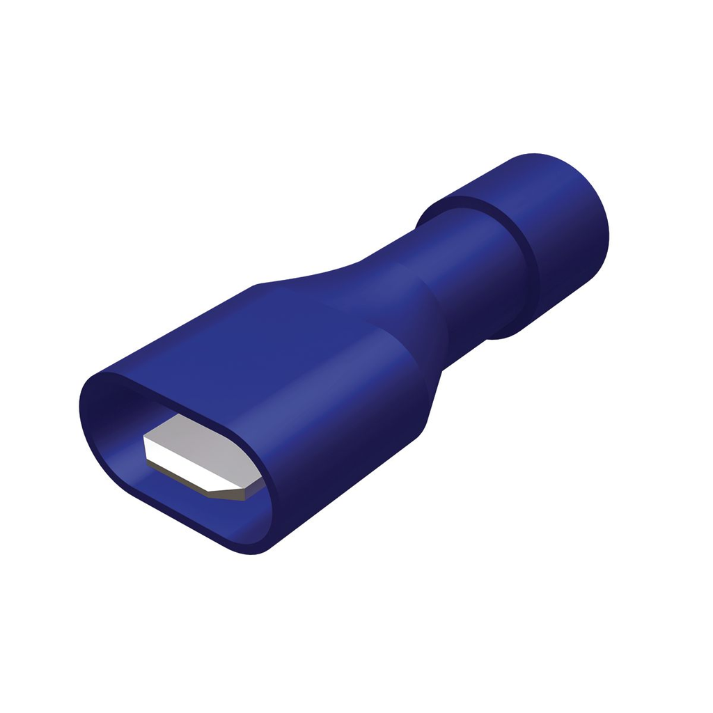 Product image for Burndy FQN14M25X03D Fully Insulated Nylon Male Quick Disconnect For 16 - 14 AWG (25 x 03)