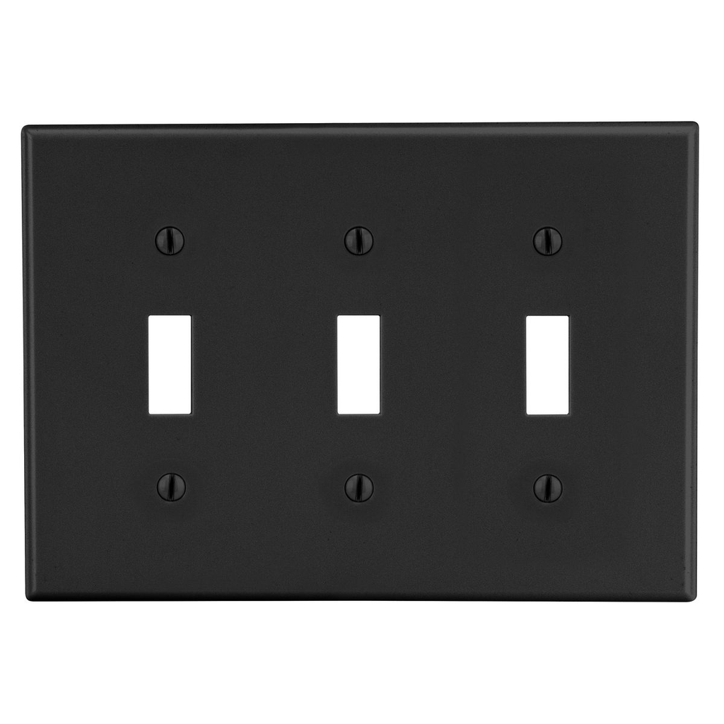Product image for HWDK P3BK WALLPLATE, 3-G, 3) TOG, B