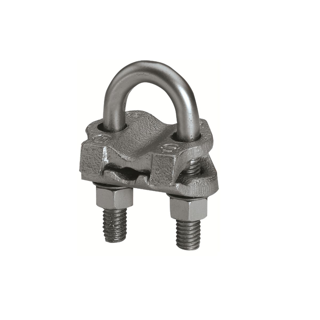 Product image for Burndy GAR644C Mechanical Grounding Connector, Cable to Rod or Pipe, 8 AWG (Sol)- 4 AWG (Str), 3/8" Pipe, 5/8"-3/4" Rod, #5-#6 Rebar, Bright Dipped