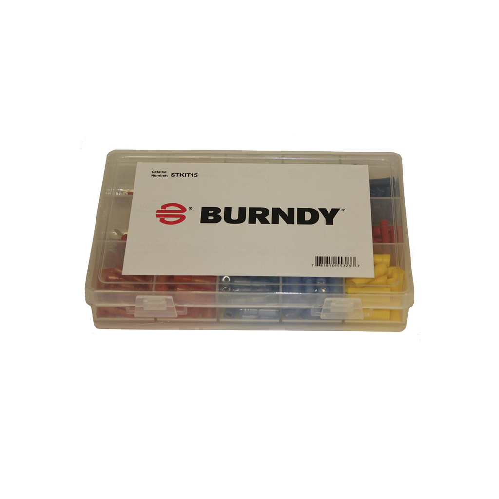 Product image for Burndy STKIT15 Terminal Kit, Vinyl Insulated, Tin Plated, 15 Slot Term Kit