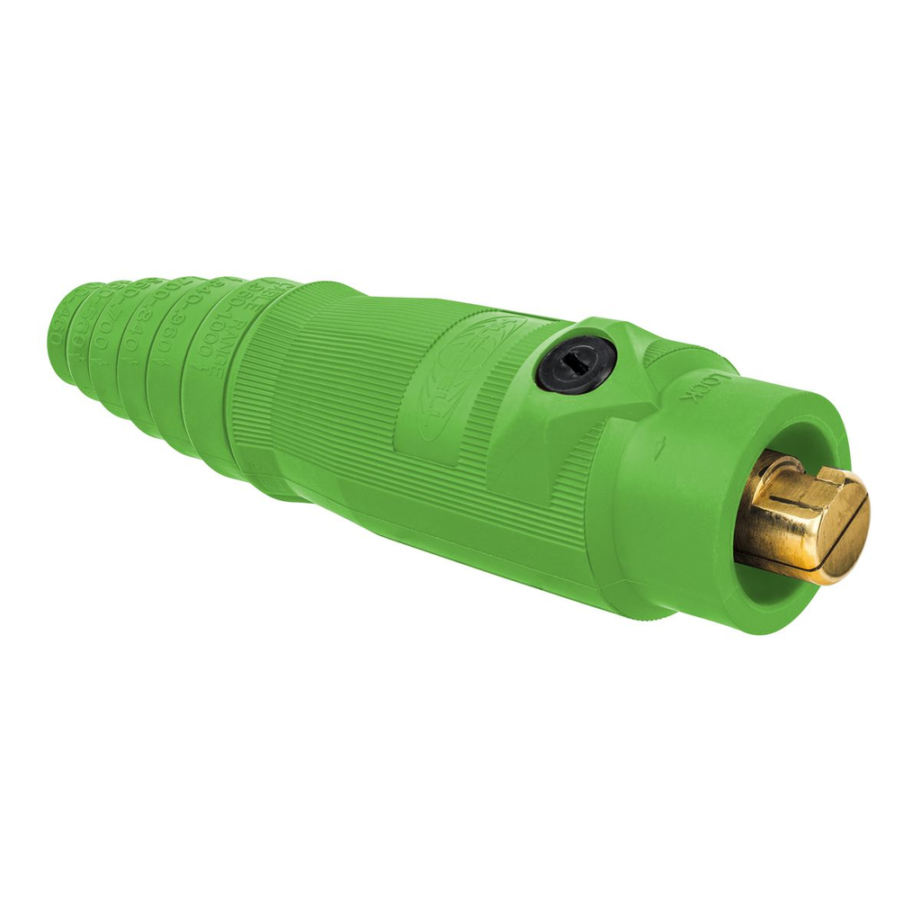 Product image for Hubbell HBL18400MGN SING POL, SER 18, 400A Male PL, GREEN