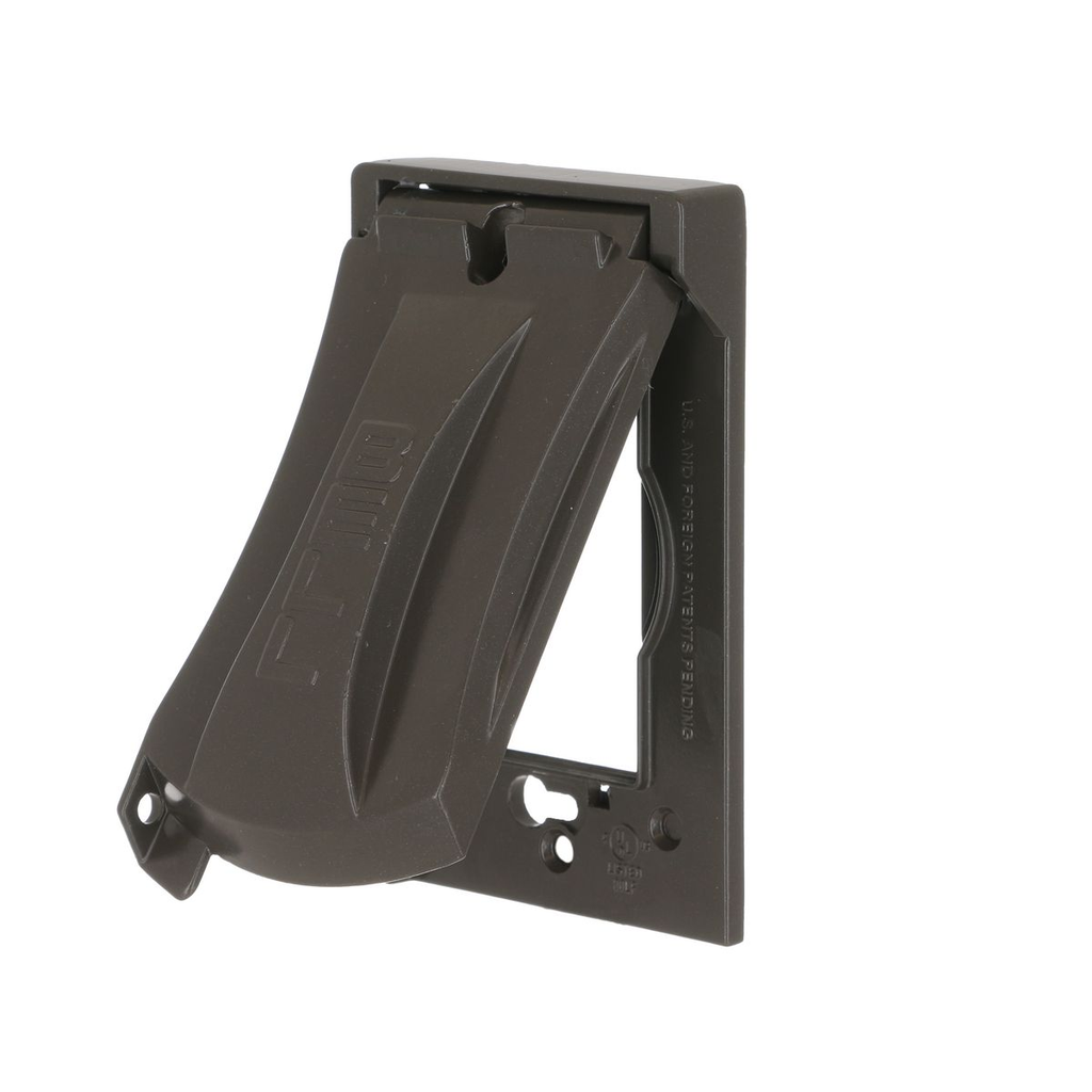 Product image for Bell MX1050Z 1-Gang Flip Weatherproof Cover, Vertical/Horizontal, 12-in-1, Bronze