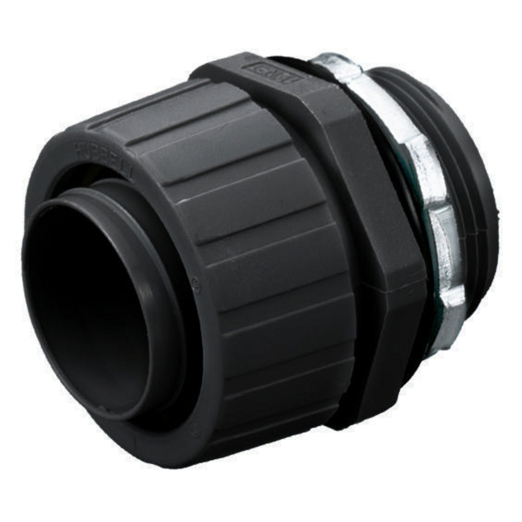 Product image for Hubbell P150NBK STRAIGHT Male LT CONN 1 1/2 IN NM BLACK