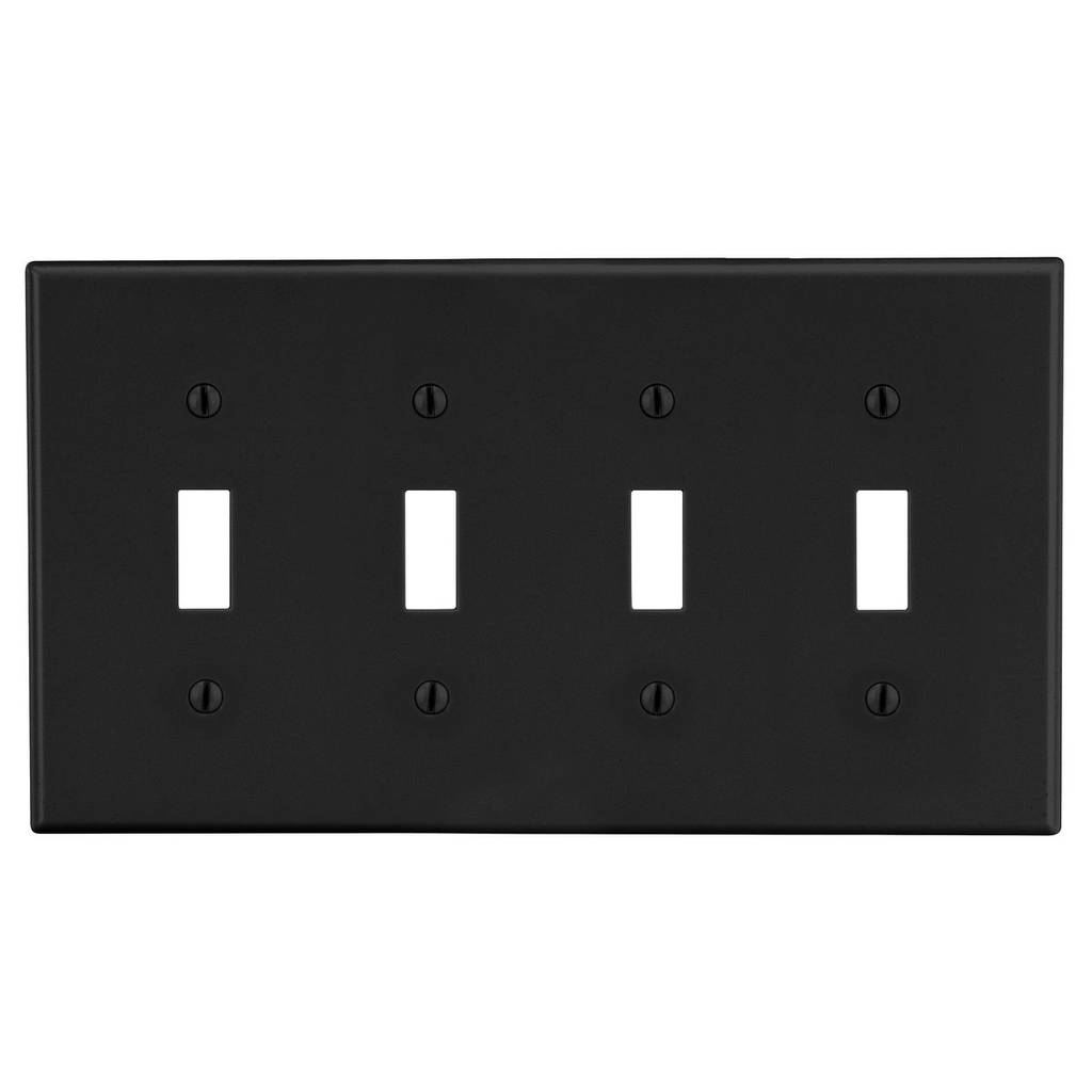 Product image for HWDK PJ4BK WALLPLATE, M-SIZE, 4-G,