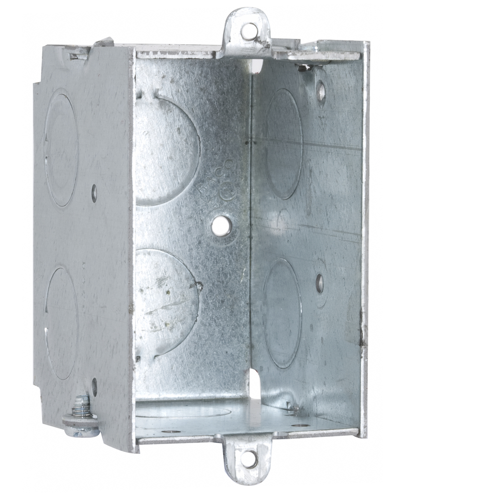 Product image for Raco 501 3" x 2" Switch Box, Gangable, 2-1/2" Deep, Eight 1/2" KO's