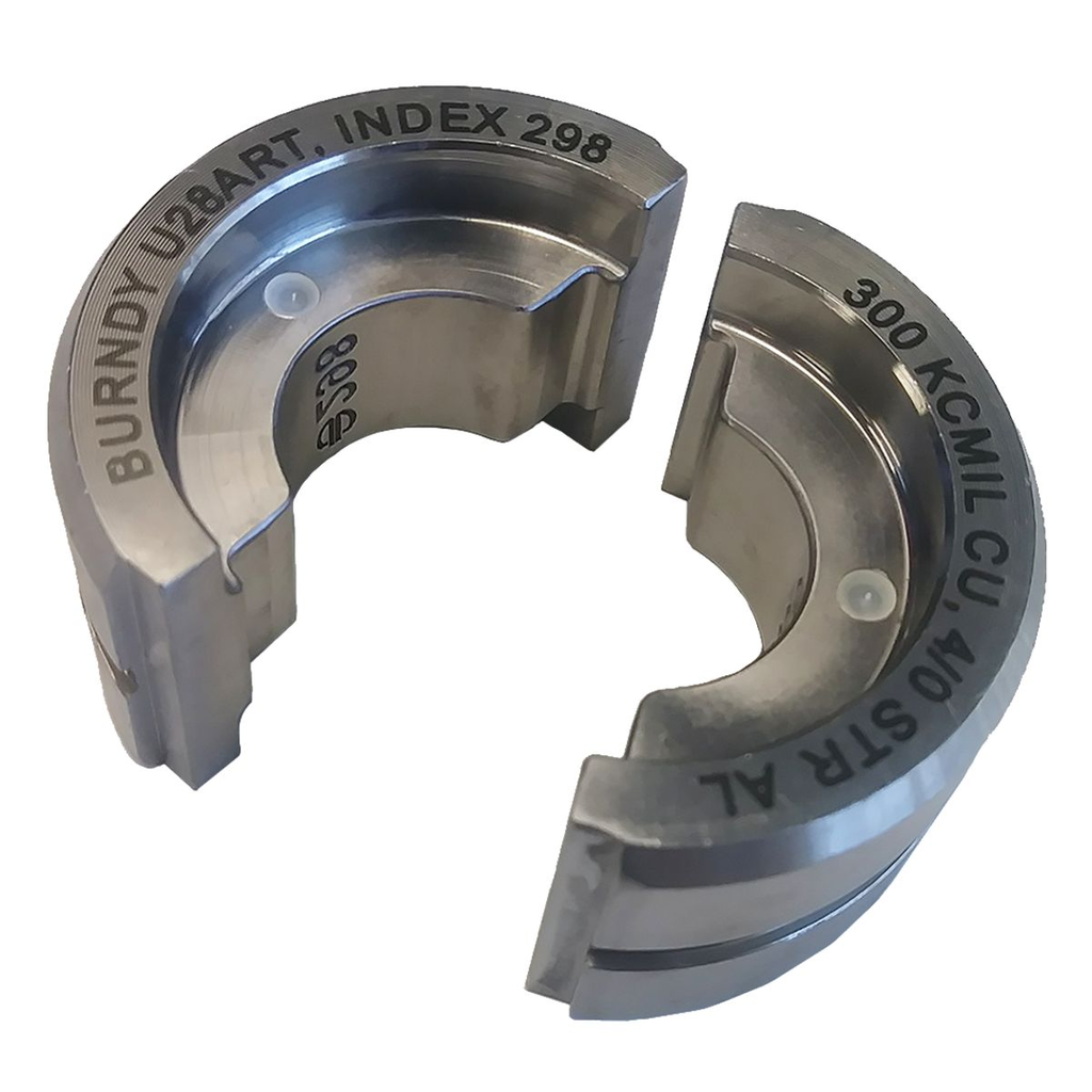 Product image for Burndy U28ART Stainless Steel U Die, White, Index 298