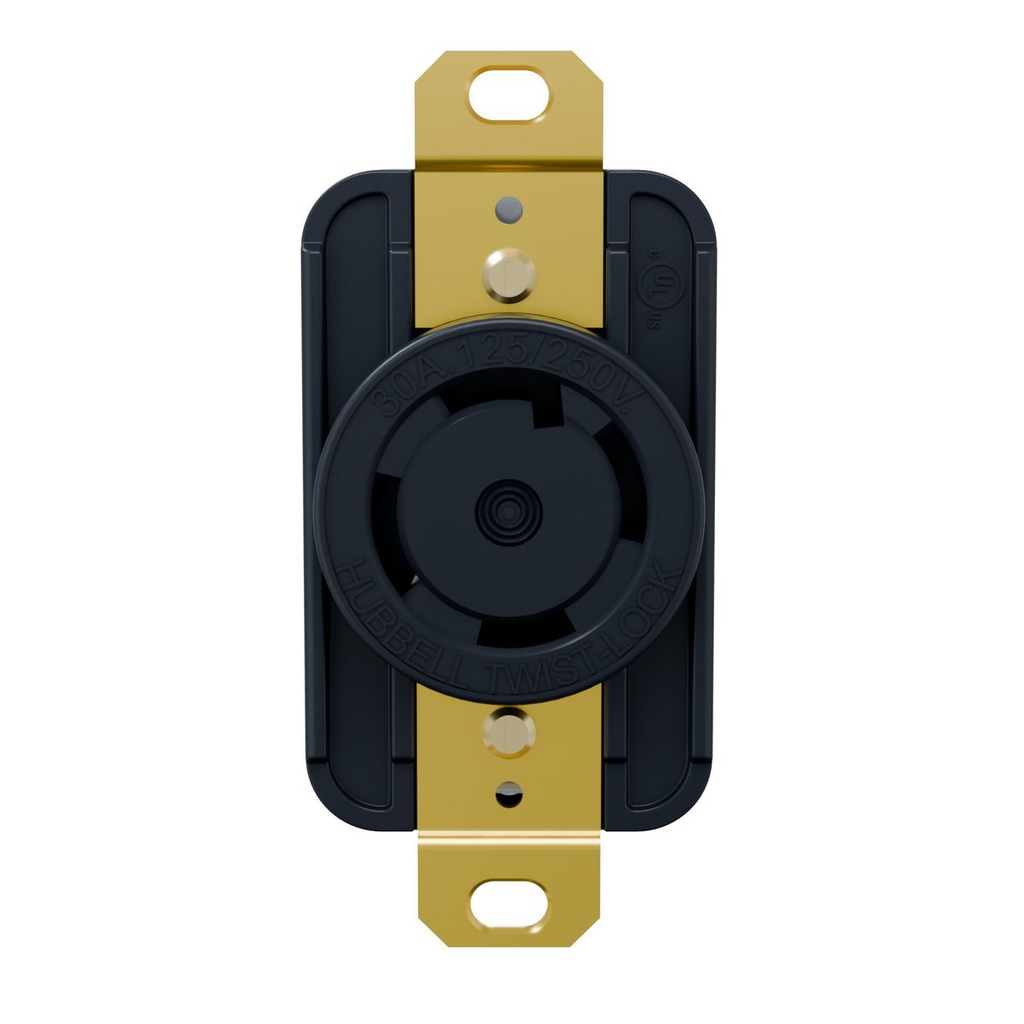 Mayer-DDS-EdgeConnect™ Twist-Lock® Receptacle, 30A 125/250V, L14-30R, BK, with Spring Termination-1
