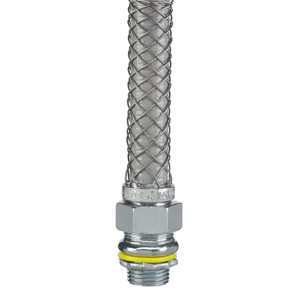 Product image for Hubbell / Kellems 074093401 Liquidtight System, Straight, 3/8", Non-Insulated with Mesh