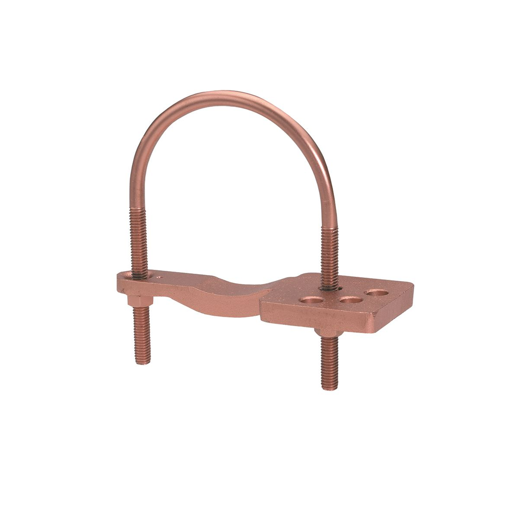 Product image for Burndy GAR3902TC Mechanical Grounding Connector, For 2 Hole Lug to Water Pipe or Rod, 1/2" - 1" Pipe, 3/8" Stud