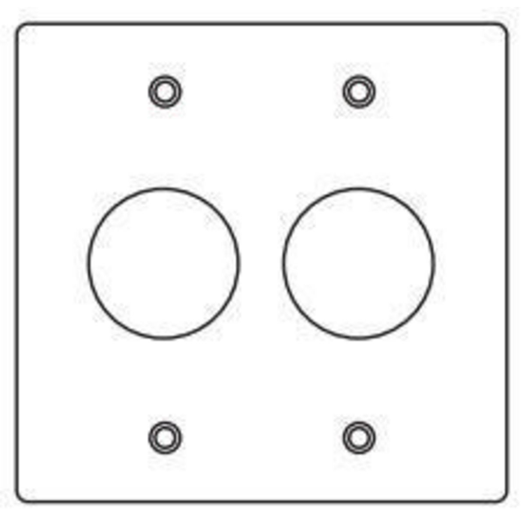 Product image for KLRK 2FRC CVR, 2GANG 1-13/32" RND C