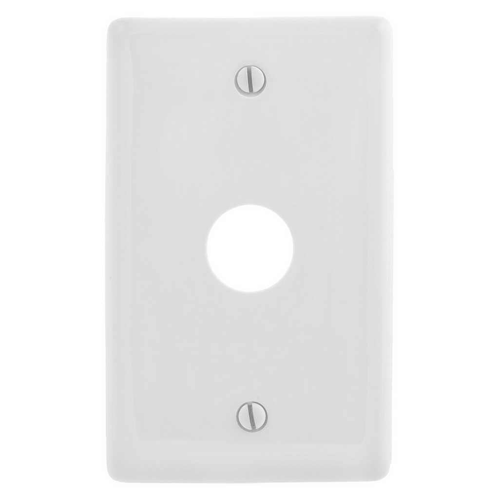 Product image for Hubbell NP737W WALLPLATE, 1-G, .625" OPNG, BOX MT, WH