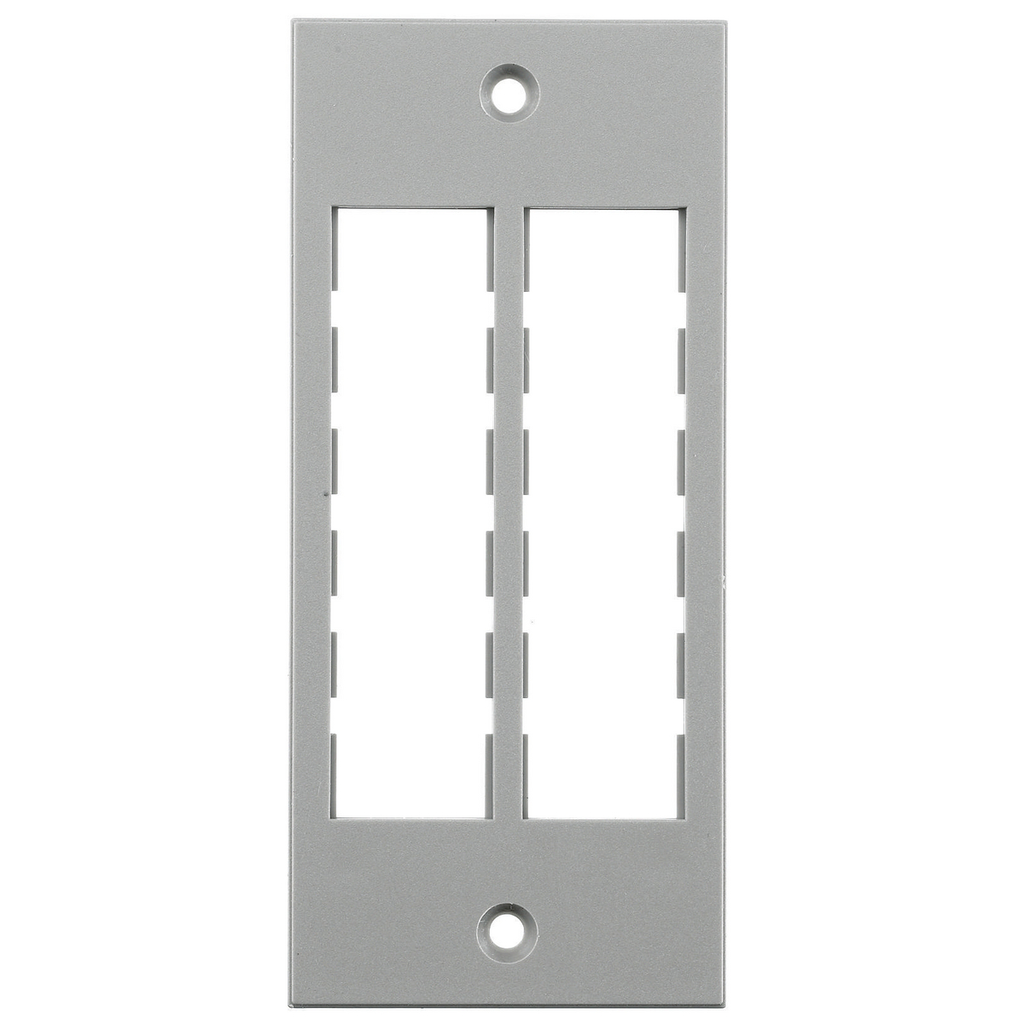 Product image for Hubbell HBLORT322SGYFACEPLATE, SCREW MT, ORT, GY, SCREWLESS