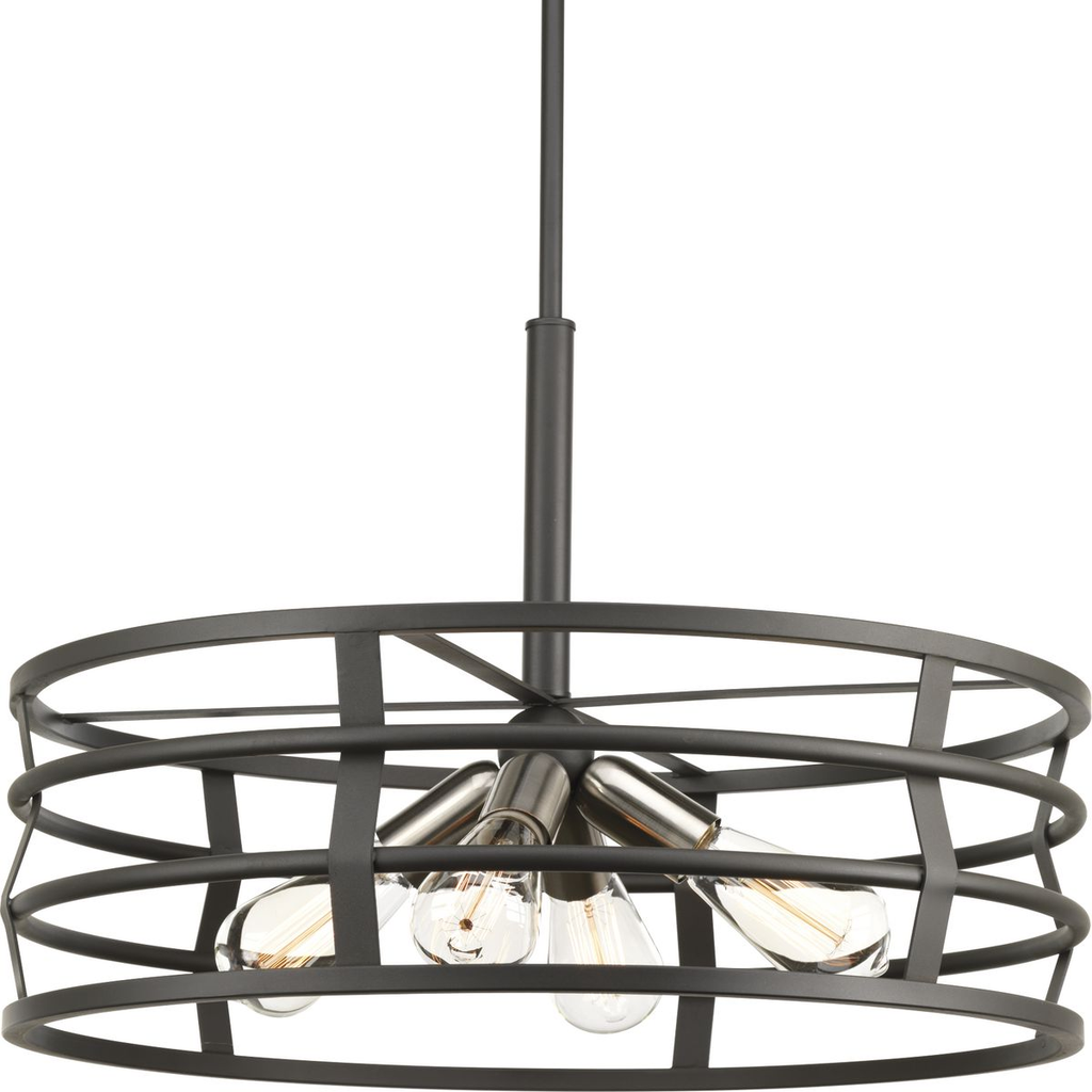 Product image for Progress P500012-143 Remix Collection Four-Light Graphite Global Pendant Light