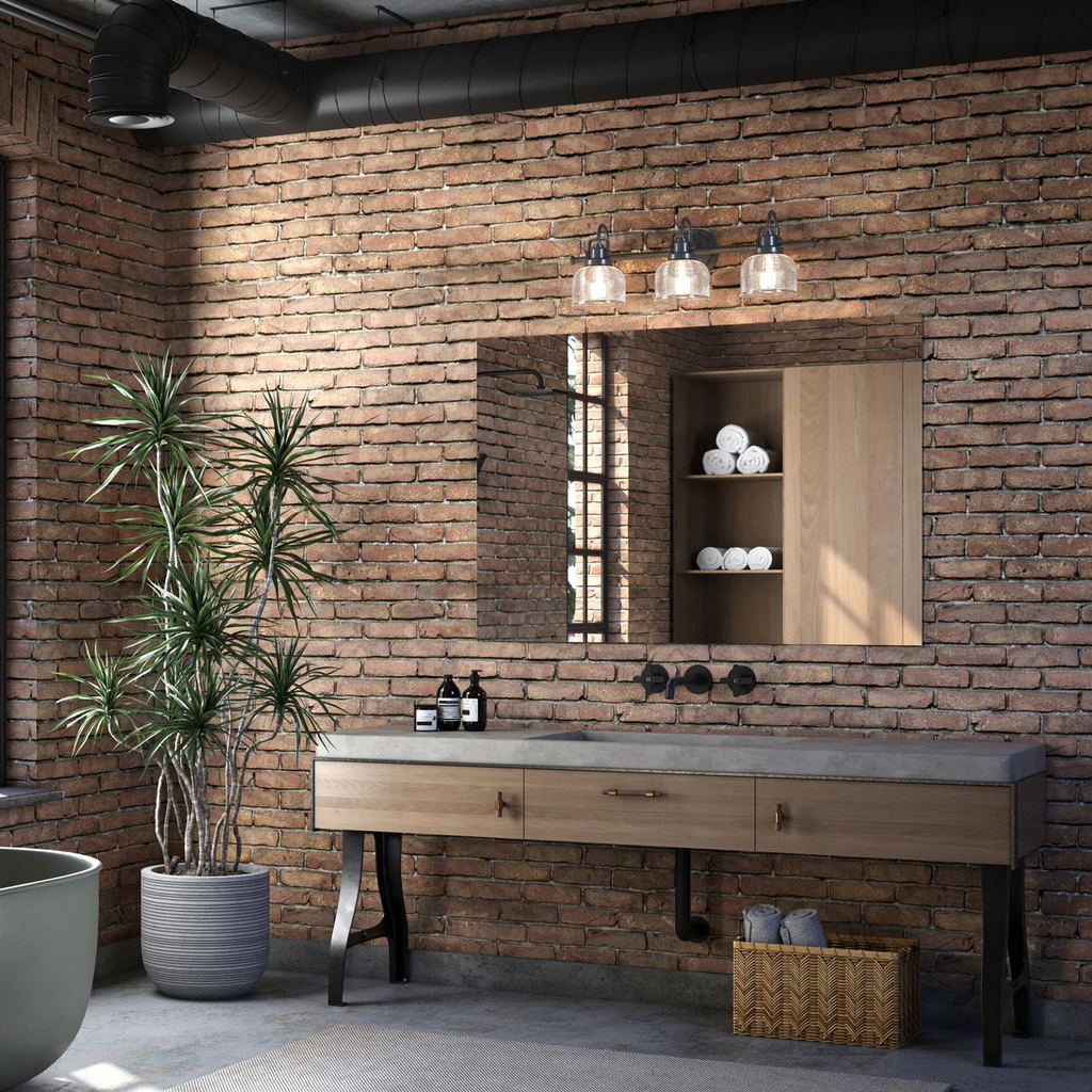 Three-Light Venetian Bronze Bath Light