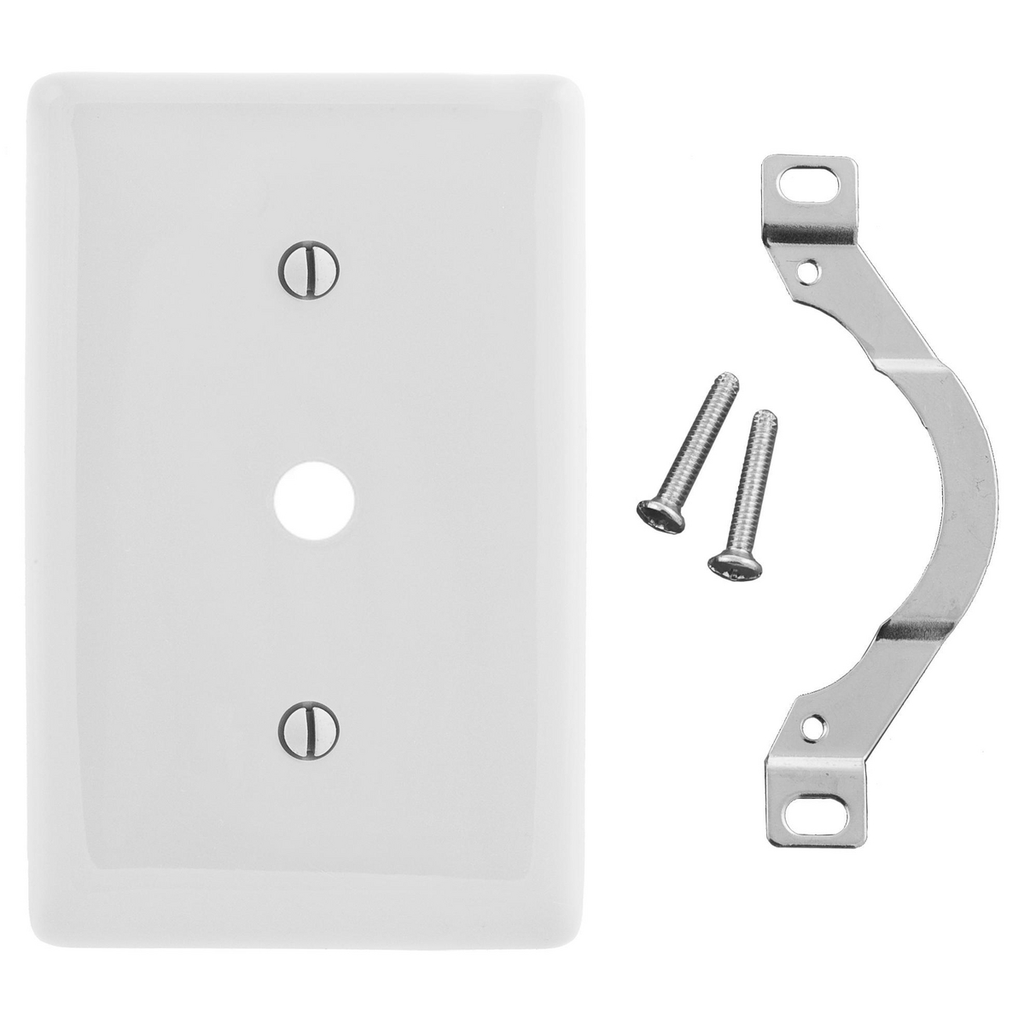 Product image for Hubbell NP12W WALLPLATE, 1-G, .406" OPNG, STRP MT, WH