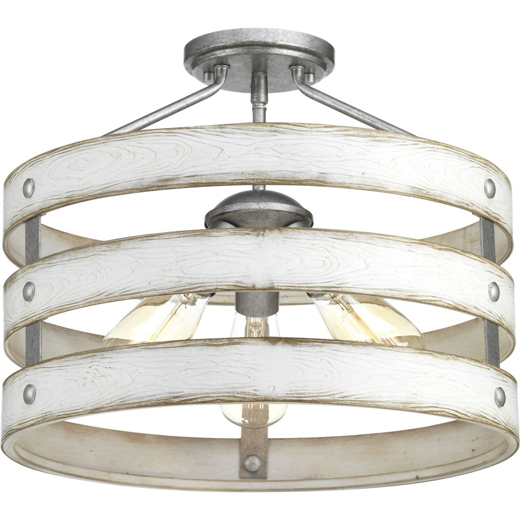 Progress P350049-141 Gulliver Collection Three-Light 17" Semi-Flush Convertible Product image for Progress P350049-141 Gulliver Collection Three-Light 17" Semi-Flush Convertible