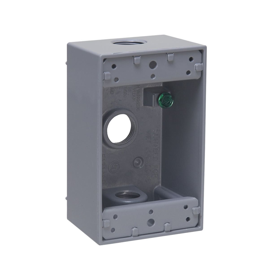Product image for RACO 5320-5 1G WP BOX (3) 1/2 IN. O