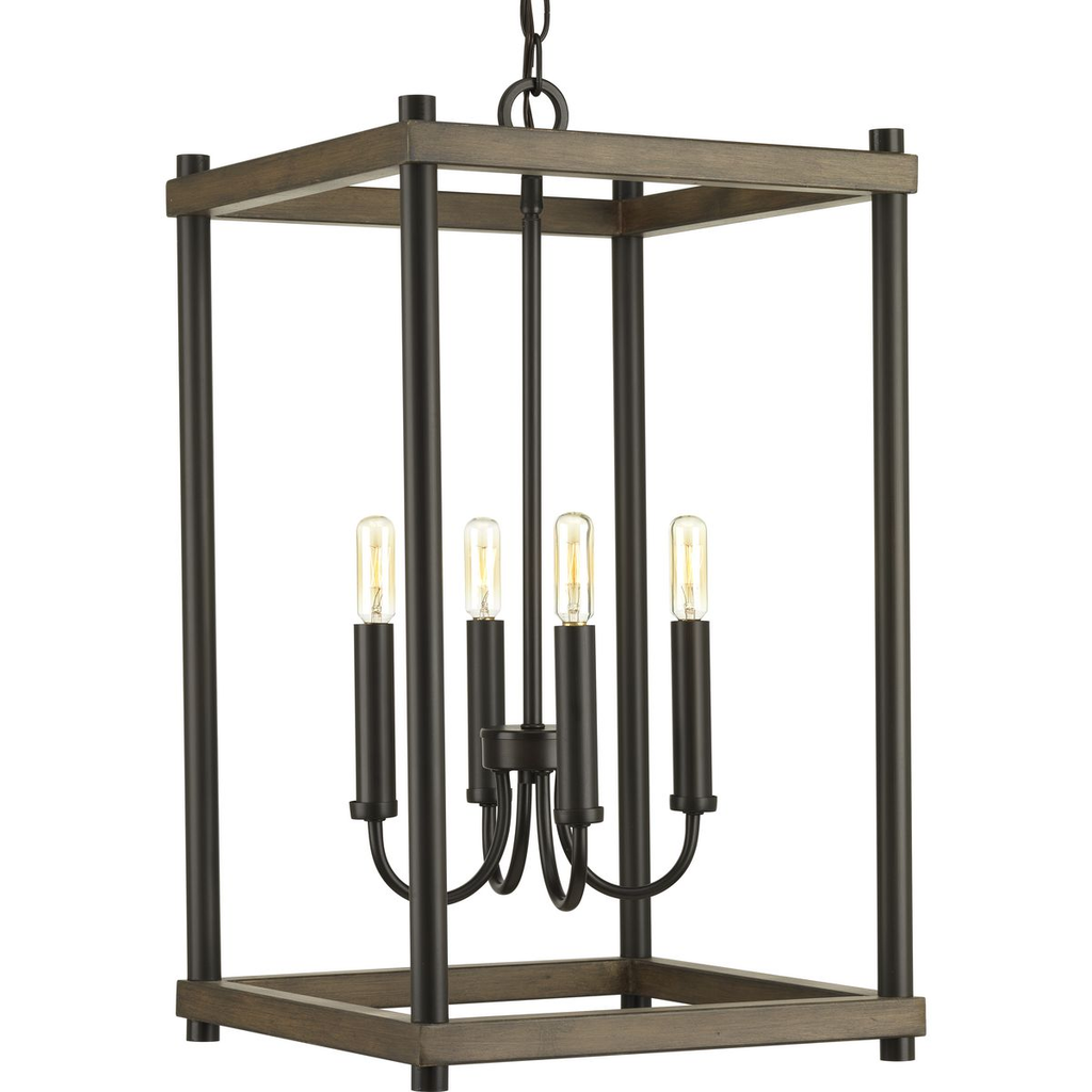 Product image for Progress P500088-020 Fontayne Collection Four-Light Antique Bronze Farmhouse Pendant Light