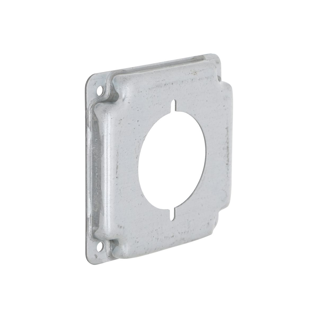 Mayer-DDS-4 in. Square Cover, Exposed Work, 2.141 in. dia. 30-50A Receptacle-1