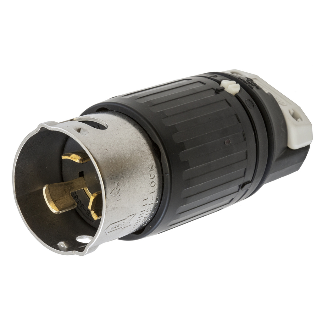 Hubbell CS6361-C 50A 125V Twist-Lock Black Nylon Plug, Straight Product image for Hubbell CS6361-C 50A 125V Twist-Lock Black Nylon Plug, Straight