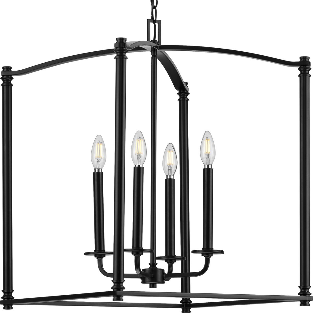 Product image for Progress P500240-031 Winslett Collection Black Four-Light Foyer