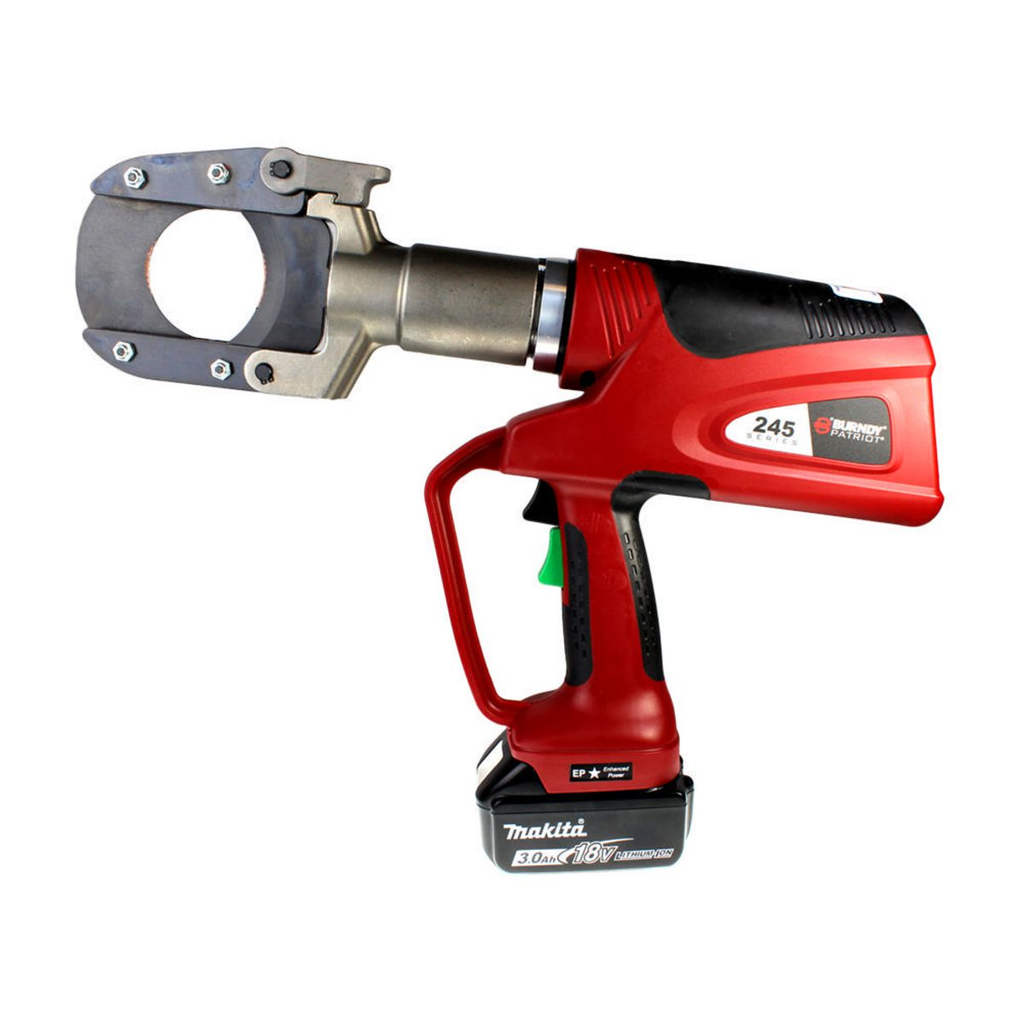 Product image for Burndy PATCUT245LI PATCUT245 Latch Head Battery Cutter, 3Ah Li-ion, AC, Hard Case