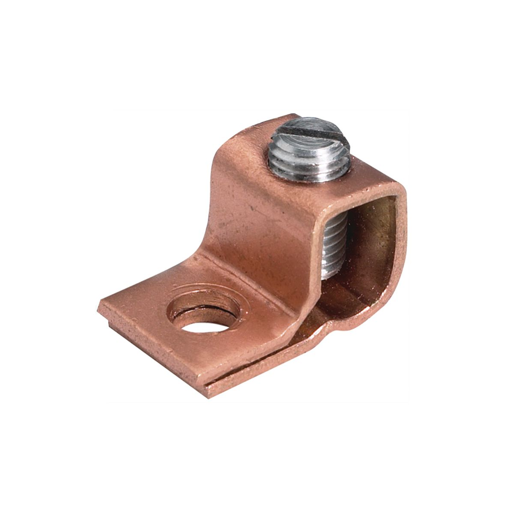 Product image for Burndy KPB4CG1 Copper Alloy Clip-on/Lay-in Ground Connector, #10 - #4 CU