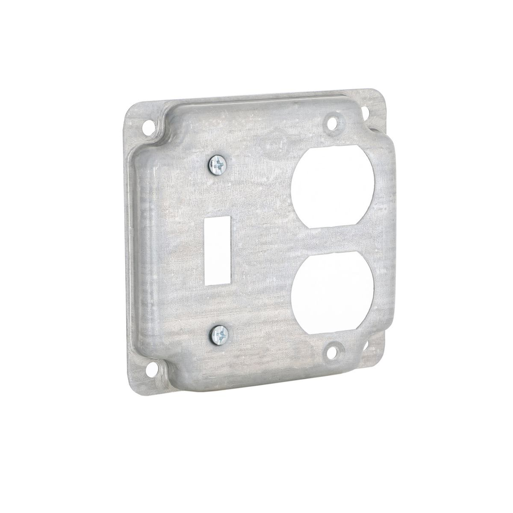 Mayer-DDS-4 in. Square Cover, Exposed Work, Duplex/Toggle-1