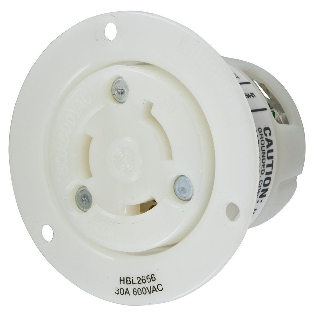 Product image for HWDK HBL2656 LKG FLG-RCPT, 30A 600V