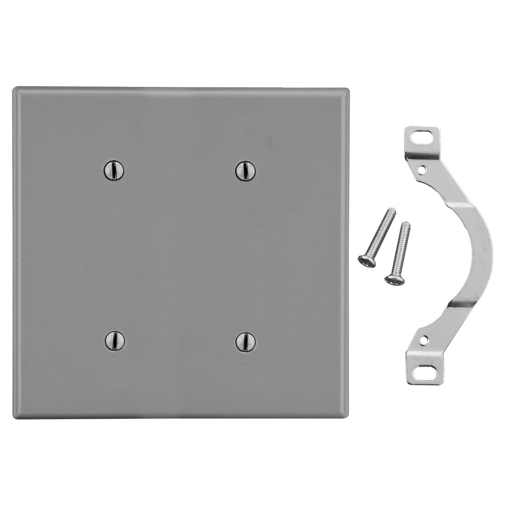 Product image for HPW P24GY WALLPLATE, 2-G, 2) STRP M