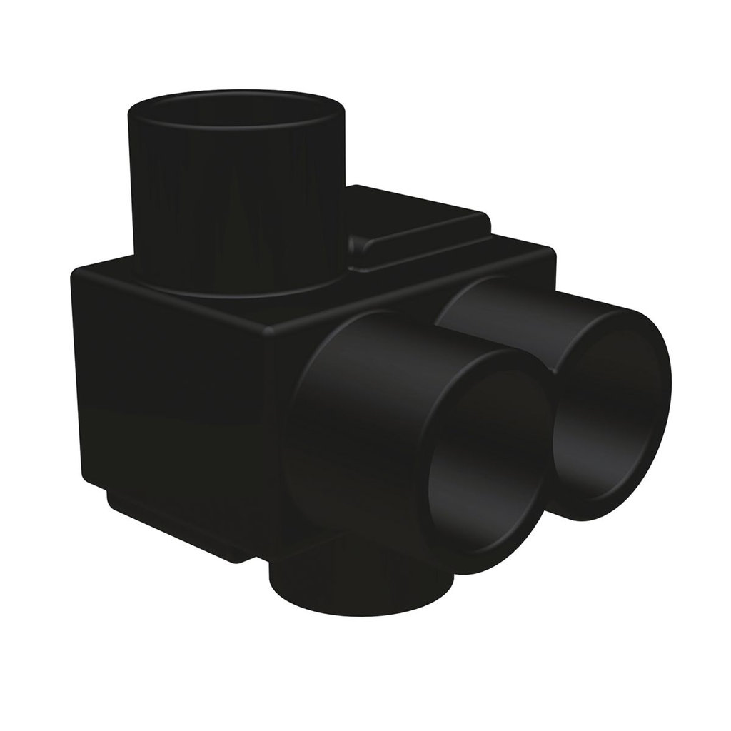Product image for Burndy 1PLO2/02 Al Distribution Tap Connectors, UV Black Plastisol Covered, 2 Ports, Offset Entry, #14-2/0 , 600 V, Torque 120 in/lbs, Temp Rating 90 Deg C