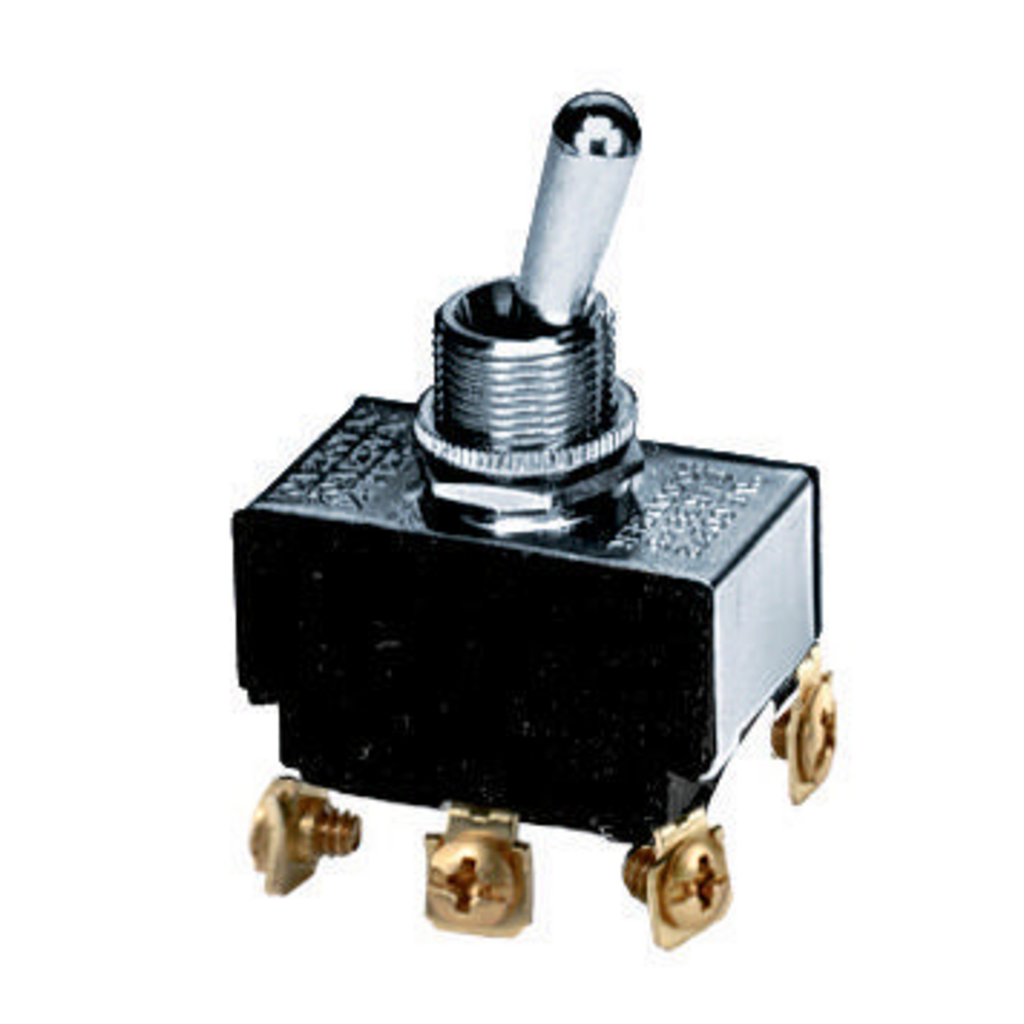 Product image for Hubbell HBL22 10/20 Amp 250/125 Volt DPST Screw Terminal Heavy Duty Panel Mount Switch