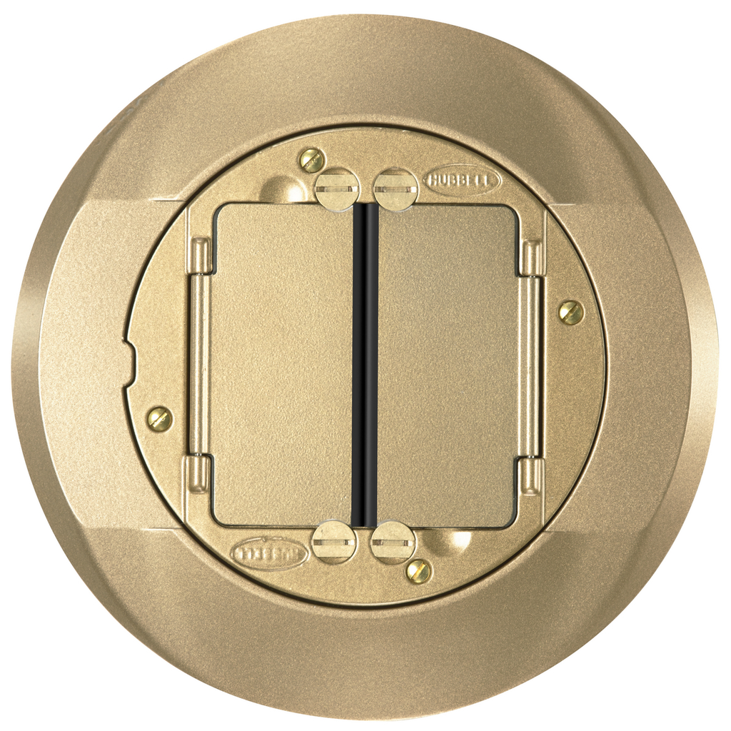 Mayer-DDS-SystemOne Universal Cover Carpet Flange Assembly, Brass Powder Paint Finish-1