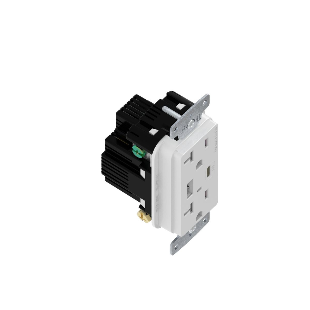 Product image for HWDK USB20ACPDW RCPT DUP 20A 125V U