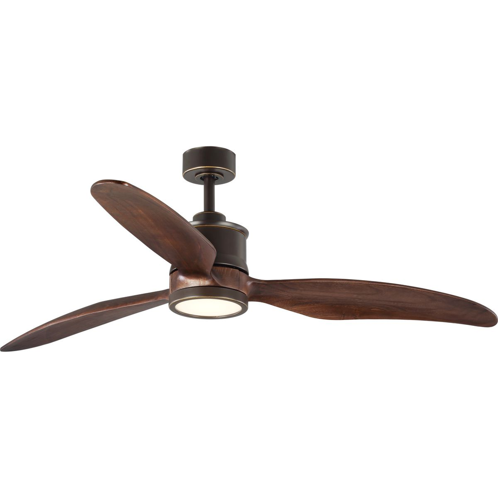 Product image for Progress P250002-108-30 Farris Collection Three-Blade Carved Wood 60" Ceiling Fan