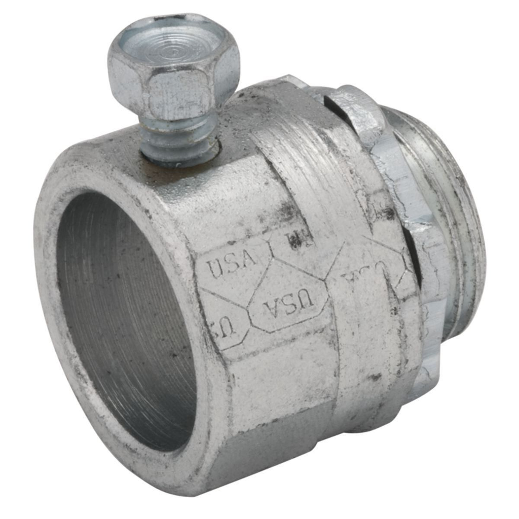Product image for Raco 3003 3/4" Rigid/IMC Set-Screw Connector, Uninsulated, Steel