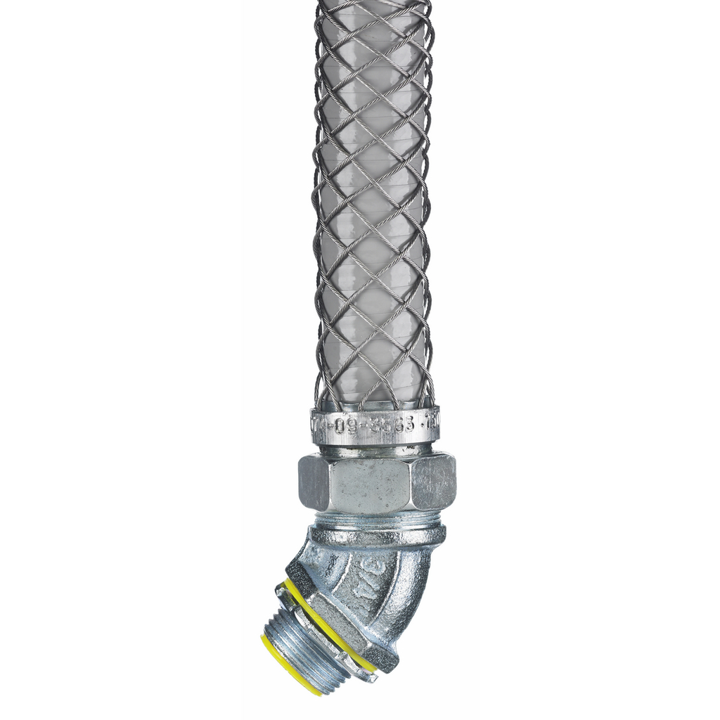 Product image for Hubbell / Kellems 074093566 Liquidtight System, 45 Degree, 1 1/2", Insulated with Mesh