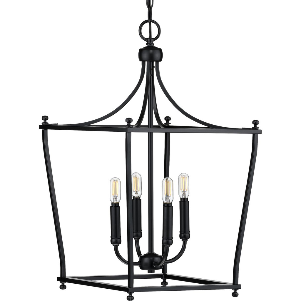 Product image for Progress P500214-031 Parkhurst Collection Black Four-Light Foyer