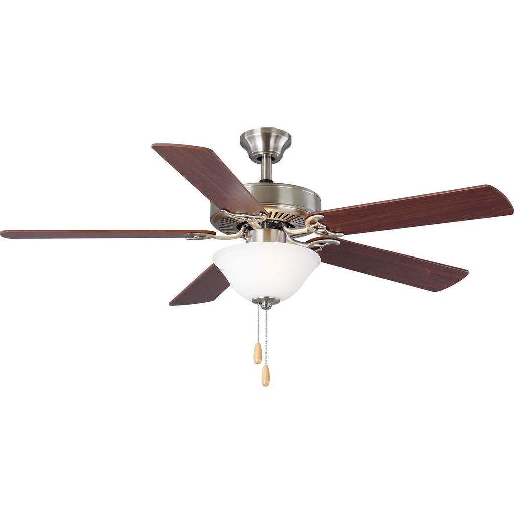 Product image for Progress P2599-09 AirPro Collection 52" Five-Blade Ceiling fan with White Etched Light Kit