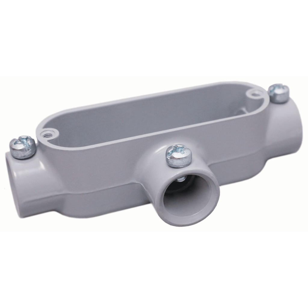 Product image for Hubbell Electrical Systems EBT-1 1/2 Inch Painted Aluminum Type T Conduit Body